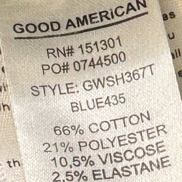 Good American Anthro Good Waist Raw Step Hem High Waisted Stretchy Skinny Jeans - Picture 11 of 14